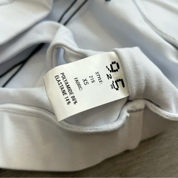 NWT 925fit Get in Line white Sports Bra size xs women’s activewear workout - Picture 6 of 9